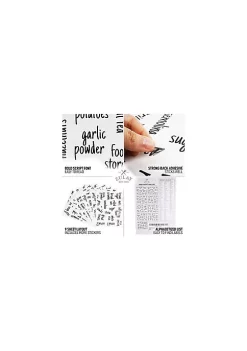 Zulay Kitchen Pantry Labels for Containers - 157 Water Resistant Preprinted Bold Cursive with Clear Background -Lux Décor Collection shop Belk 1053