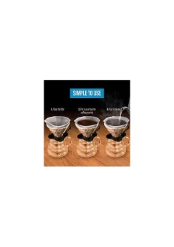 Zulay Kitchen Reusable Pour Over Coffee Filter - Flexible Stainless Steel Mesh -Lux Décor Collection shop Belk 1065