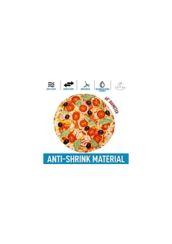 Zulay Kitchen Novelty Premium Soft Flannel Big Pizza Blanket -Lux Décor Collection shop Belk 1089