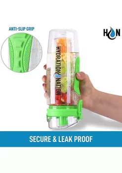 Zulay Kitchen Hydration Nation Portable Water Bottle with Fruit Infuser -Lux Décor Collection shop Belk 1103