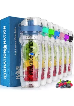 Zulay Kitchen Hydration Nation Portable Water Bottle with Fruit Infuser -Lux Décor Collection shop Belk 1105