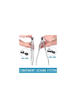 Zulay Kitchen Locking Stainless Steel Tongs - Scallop Head Edge Kitchen Tongs With Lock Mechanism (12 inch) -Lux Décor Collection shop Belk 1110