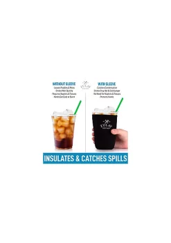 Zulay Kitchen Reusable Iced Coffee Sleeve - 5-inch Medium Size -Lux Décor Collection shop Belk 1114