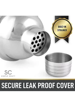 Zulay Kitchen Cocktail Shaker with Built-in Strainer For Bartending & Homebars -Lux Décor Collection shop Belk 1124