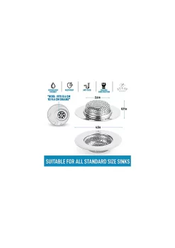 Zulay Kitchen Sink Drain Strainer (2 Pack) - Wide Rim 4.5” Diameter -Lux Décor Collection shop Belk 1163