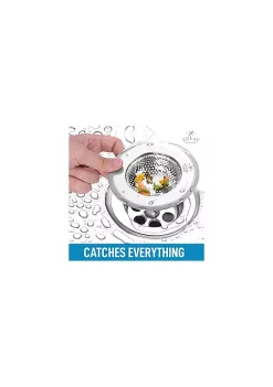 Zulay Kitchen Sink Drain Strainer (2 Pack) - Wide Rim 4.5” Diameter -Lux Décor Collection shop Belk 1164