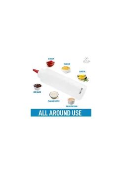 Zulay Kitchen Plastic Condiment Squeeze Bottle with Caps 17 oz -Lux Décor Collection shop Belk 1242