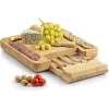 Zulay Kitchen Bamboo Cheese Board and Knife Set -Lux Décor Collection shop Belk 1260
