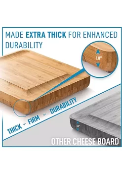 Zulay Kitchen Bamboo Cheese Board and Knife Set -Lux Décor Collection shop Belk 1264
