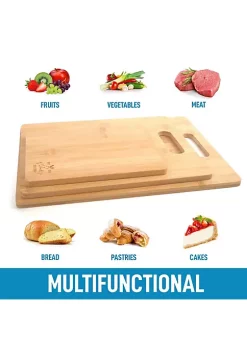 Zulay Kitchen Bamboo Wooden Cutting Boards - 3 Assorted Sizes -Lux Décor Collection shop Belk 1269