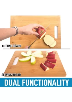 Zulay Kitchen Bamboo Wooden Cutting Boards - 3 Assorted Sizes -Lux Décor Collection shop Belk 1270