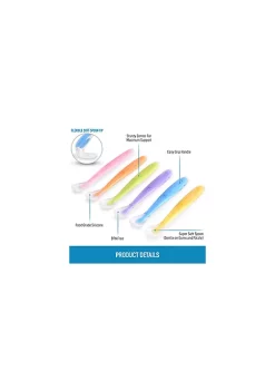 Zulay Kitchen Silicone Baby Spoon (6 Pack) - BPA Free Gum-Friendly First Stage Baby Feeding Spoon -Lux Décor Collection shop Belk 1283