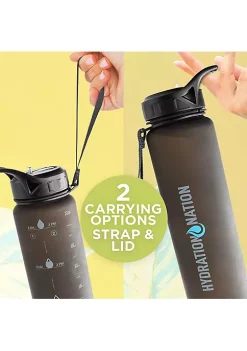 Zulay Kitchen Hydration Nation Water Bottle With Time Marker 32 oz -Lux Décor Collection shop Belk 1332