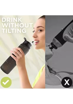 Zulay Kitchen Hydration Nation Water Bottle With Time Marker 32 oz -Lux Décor Collection shop Belk 1333