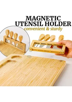 Zulay Kitchen Cheese Board Platter Set - Bamboo 11 Zulay Kitchen Cheese Board Platter Set - Bamboo -Lux Décor Collection shop Belk 1397