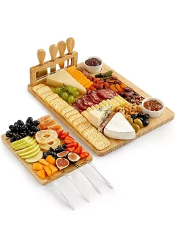 Zulay Kitchen Cheese Board Platter Set - Bamboo 13 Zulay Kitchen Cheese Board Platter Set - Bamboo -Lux Décor Collection shop Belk 1399