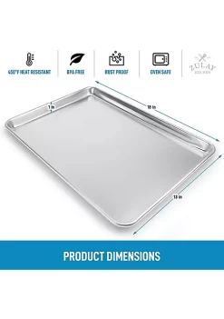 Zulay Kitchen Aluminum Baking Pan - Half Sheet -Lux Décor Collection shop Belk 1402