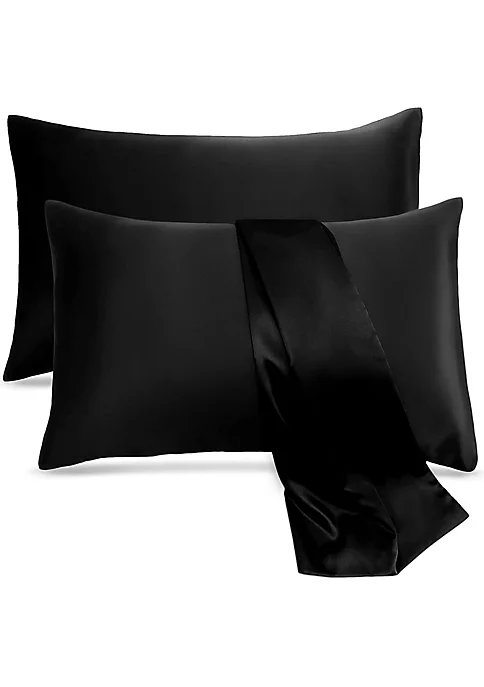 Lux Décor Collection 2 Pack of Soft Cooling Satin Pillowcases 3 Lux Décor Collection 2 Pack of Soft Cooling Satin Pillowcases
