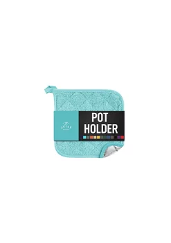 Zulay Kitchen Pot Holder - Single Pack Quilted Terry Cloth Potholders 7x7 Inch -Lux Décor Collection shop Belk 147