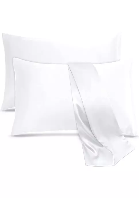 Lux Décor Collection 2 Pack of Soft Cooling Satin Pillowcases 4 Lux Décor Collection 2 Pack of Soft Cooling Satin Pillowcases - Image 2