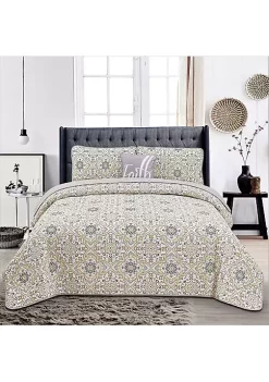 Lux Décor Collection 4-Piece Reversible Quilt Set