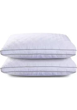 Lux Décor Collection Set of 2 Premium Gusseted Quilted Bed Pillows for Side Sleepers and Back Sleepers