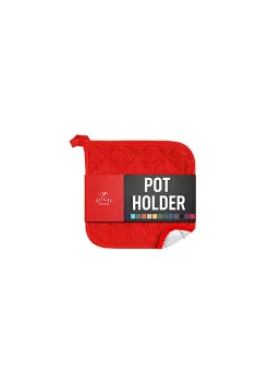 Zulay Kitchen Pot Holder - Single Pack Quilted Terry Cloth Potholders 7x7 Inch -Lux Décor Collection shop Belk 149