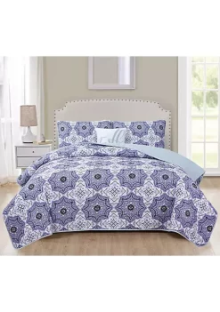 Lux Décor Collection 4-Piece Reversible Quilt Set