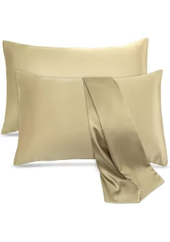 Lux Décor Collection 2 Pack of Soft Cooling Satin Pillowcases