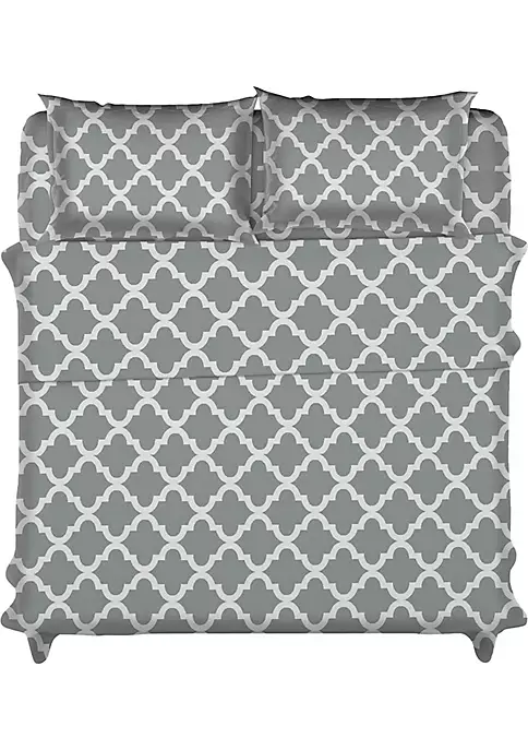 Lux Décor Collection 4-PIECE QUATREFOIL SHEET SET 3 Lux Décor Collection 4-PIECE QUATREFOIL SHEET SET