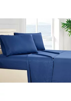 Lux Décor Collection 4-PIECE CHECKERED SHEET SET