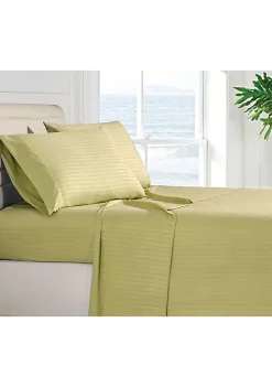 Lux Décor Collection STRIPE DESIGN 4-PIECE SHEET SET