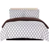 Lux Décor Collection 3-Piece Duvet Cover Set (White/Chocolate) -Lux Décor Collection shop Belk 1702