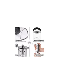 Zulay Kitchen Manual Coffee Grinder With Foldable Handle - Triangular Coffee Grinder Manual With Adjustable Coarse Settings - Portable & Space-Saving Hand Coffee Grinder For Coffee Beans -Lux Décor Collection shop Belk 174