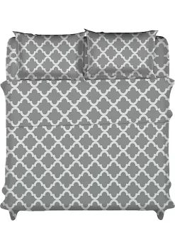 Lux Décor Collection 4-PIECE QUATREFOIL SHEET SET