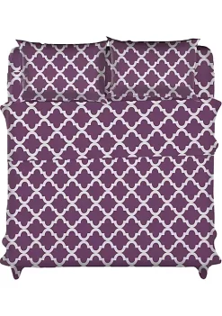 Lux Décor Collection 4-PIECE QUATREFOIL SHEET SET