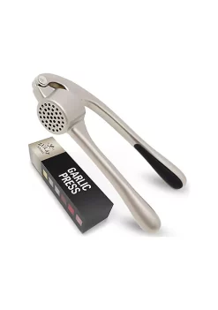 Zulay Kitchen Garlic Press with Soft Easy-Squeeze Ergonomic Handle