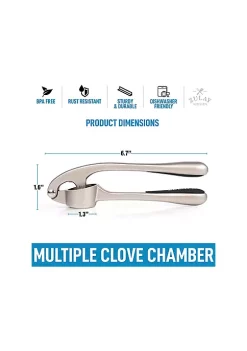 Zulay Kitchen Garlic Press with Soft Easy-Squeeze Ergonomic Handle -Lux Décor Collection shop Belk 199