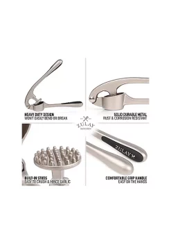 Zulay Kitchen Garlic Press with Soft Easy-Squeeze Ergonomic Handle -Lux Décor Collection shop Belk 200