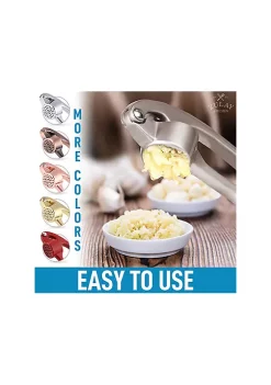 Zulay Kitchen Garlic Press with Soft Easy-Squeeze Ergonomic Handle -Lux Décor Collection shop Belk 201