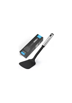 Zulay Kitchen Premium Nylon Spatula (12.5 inch) - Flexible Nylon Spatula Turner With Stainless Steel Ergonomic Handle