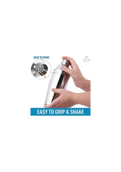 Zulay Kitchen Cocktail Shaker with Built-in Strainer For Bartending & Homebars (24oz) -Lux Décor Collection shop Belk 222