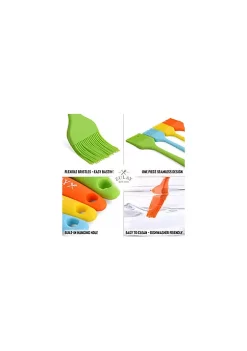 Zulay Kitchen Pastry Brush (Set of 4) - Assorted Heat Resistant Silicone Basting Brush Ideal For BBQ, Marinating, or Spreading Butter & Oil -Lux Décor Collection shop Belk 265