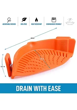 Zulay Kitchen Adjustable Silicone Pot Strainer -Lux Décor Collection shop Belk 298