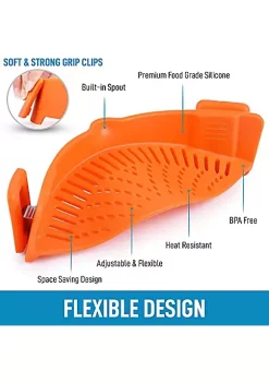 Zulay Kitchen Adjustable Silicone Pot Strainer -Lux Décor Collection shop Belk 300