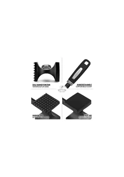 Zulay Kitchen Meat Tenderizer Hammer 10 Inch - Dual-Sided Meat Mallet With Comfortable Grip Handle (Black) -Lux Décor Collection shop Belk 307