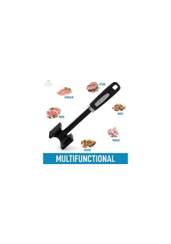 Zulay Kitchen Meat Tenderizer Hammer 10 Inch - Dual-Sided Meat Mallet With Comfortable Grip Handle (Black) -Lux Décor Collection shop Belk 308
