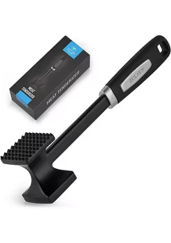 Zulay Kitchen Meat Tenderizer Hammer 10 Inch - Dual-Sided Meat Mallet With Comfortable Grip Handle (Black) -Lux Décor Collection shop Belk 309