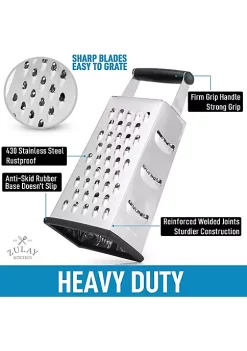 Zulay Kitchen Cheese Grater With Easy Grip Handle -Lux Décor Collection shop Belk 312