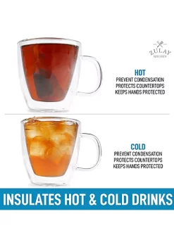 Zulay Kitchen Double Wall Insulated Clear Glass Espresso Cups -Lux Décor Collection shop Belk 32